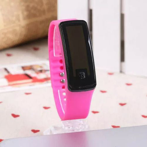 Womens Men Watch, Concise Silicone Band Digital LED Bracelet Wristwatch, Sports Running Watches for Men Women